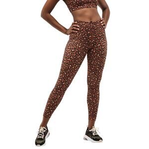Fabletics Boost PowerHold® Leopard Mocha Meru High-Waisted 7/8 Legging XL | NWT